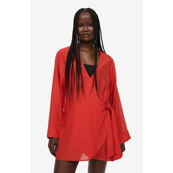H&M Kopertowa sukienka plażowa - 1135738002 Czerwony