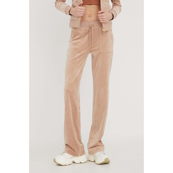 Juicy Couture spodnie dresowe welurowe JCAP180G.506