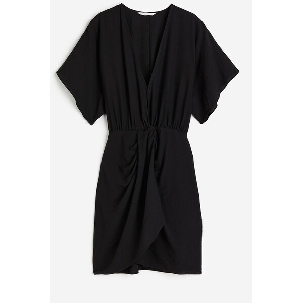 H&M Sukienka z dekoltem w serek - 1169790001 Czarny