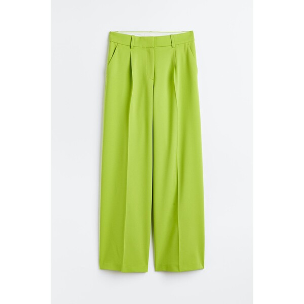 H&M Eleganckie spodnie - 1124621002 Limonkowy