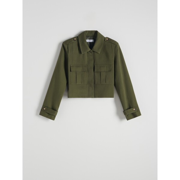 Reserved Koszulowa kurtka z wiskozą 9270B-87X