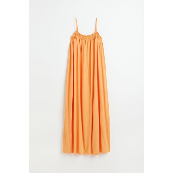 H&M Sukienka z domieszką modalu - Głęboki dekolt - Bez rękawów - 1050871001 Pomarańczowy