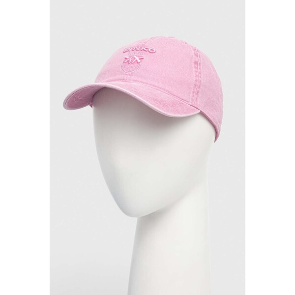 Pinko czapka z daszkiem bawełniana 100621.A1QN