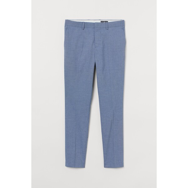 H&M Spodnie garniturowe Skinny Fit - - ON 0714032043 Niebieski melanż