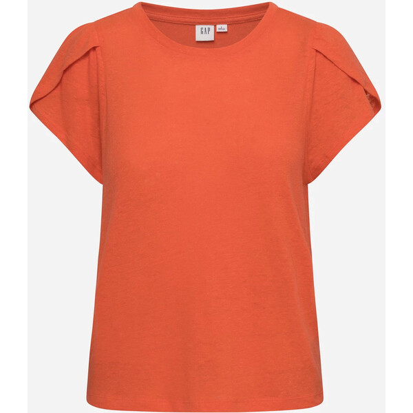 GAP T-shirt z lnem - Łososiowy 2230040934692