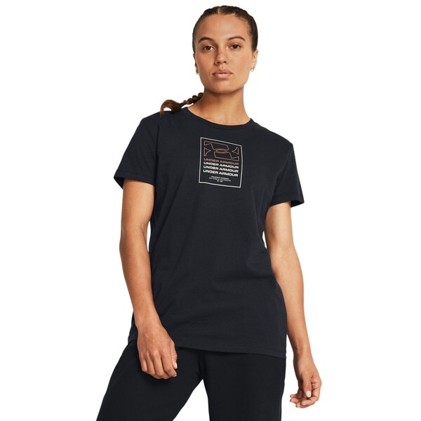 UNDER ARMOUR Damski t-shirt z nadrukiem Under Armour UA Box Wdmk Originators SS - czarny