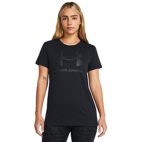 UNDER ARMOUR Damski t-shirt z nadrukiem Under Armour Sportstyle Logo SS - czarny