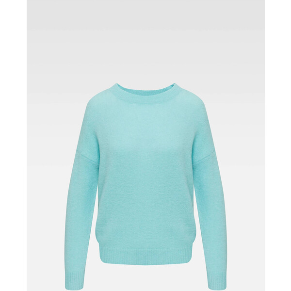 MOSS COPENHAGEN Sweter z wełną - Turkusowy 2230012948757