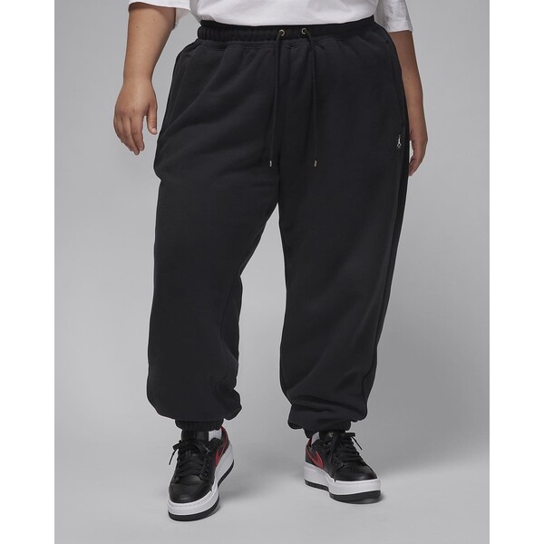 Nike Damskie spodnie z dzianiny (duże rozmiary) Jordan Flight FB5115-010