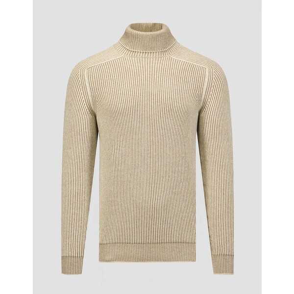 Beżowy sweter kaszmirowy z golfem męski Sease kt030xg027-n41 kt030xg027-n41
