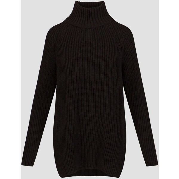 Czarny sweter wełniany z golfem damski Newland Vesta N46470-15 N46470-15