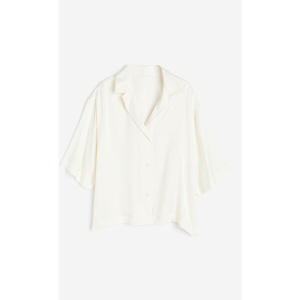 H&M Pudełkowa bluzka z wiskozy - 1131902002 Biały