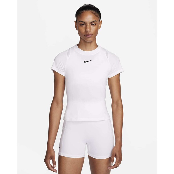 Damska koszulka z krótkim rękawem do tenisa Dri-FIT NikeCourt Advantage FV0261-101