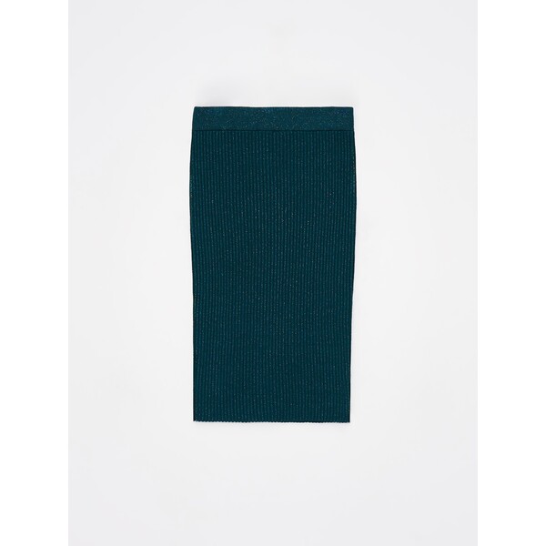 Mohito Zielona spódnica midi z błyszczącą nitką 2735X-67L