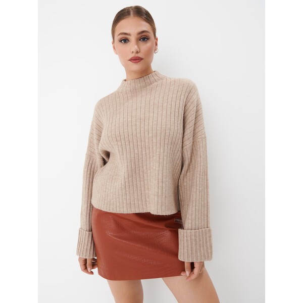 Mohito Beżowy sweter oversize 7673X-08X