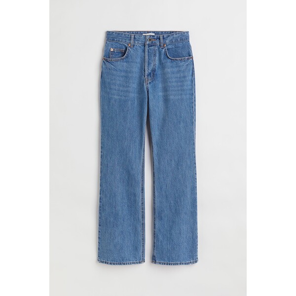 H&M Flared High Ankle Jeans - 1056020002 Niebieski denim