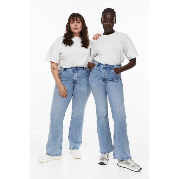H&M Bootcut High Jeans - 1074295020 Jasnoniebieski denim