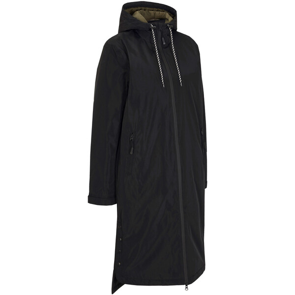 Bonprix Nieprzemakalny płaszcz przeciwdeszczowy w długości midi czarny
