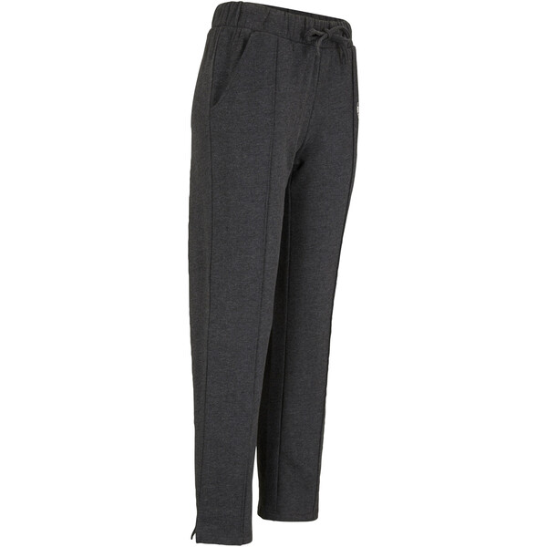 Bonprix Spodnie sportowe z bawełny organicznej, Straight czarny melanż