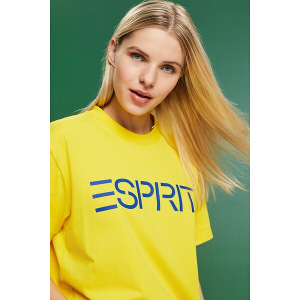 Esprit T-shirt z logo z bawełnianego dżerseju, unisex 093EE1K323_750
