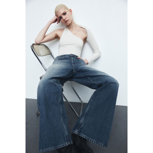 H&M Baggy Regular Jeans - 1210963009 Niebieski denim