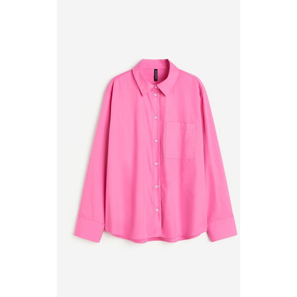 H&M Koszula z bawełnianej popeliny - 1134739011 Różowy
