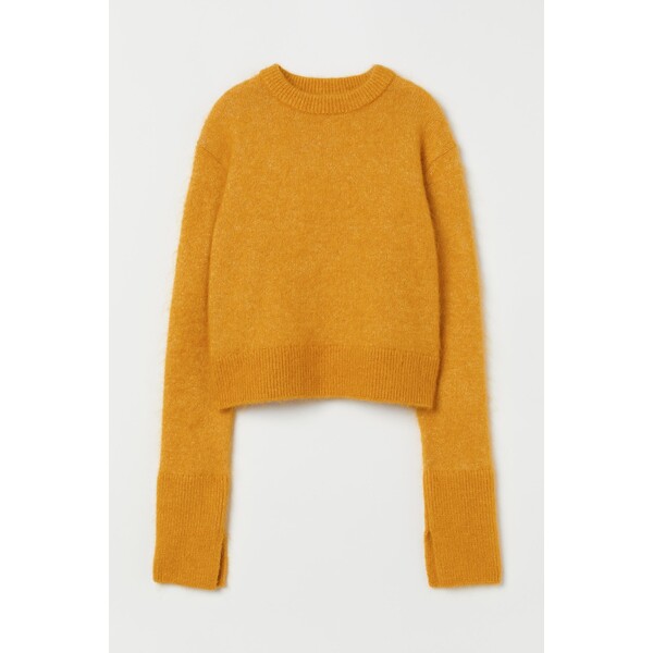 H&M Sweter z domieszką moheru - 1015647001 Żółty
