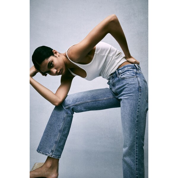 H&M Bootcut High Jeans - 1198343009 Jasnoniebieski denim