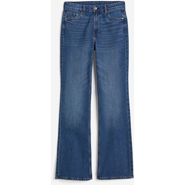H&M Bootcut High Jeans - 1198343009 Niebieski denim
