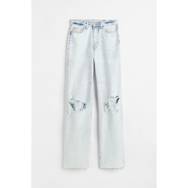 H&M Wide Ultra High Jeans - 1067430045 Bladoniebieski denim/Trashed