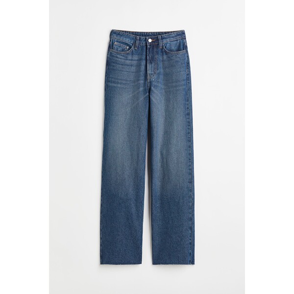 H&M Wide Ultra High Jeans - 1067430045 Niebieski denim