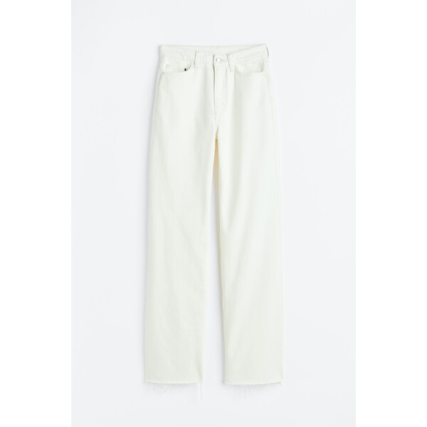 H&M Wide Ultra High Jeans - 1067430045 Biały