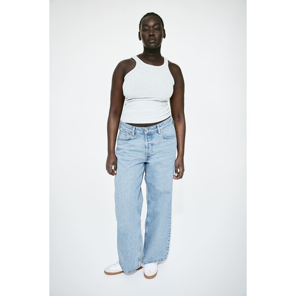 H&M Curvy Fit Baggy Low Jeans - 1213944003 Jasnoniebieski denim