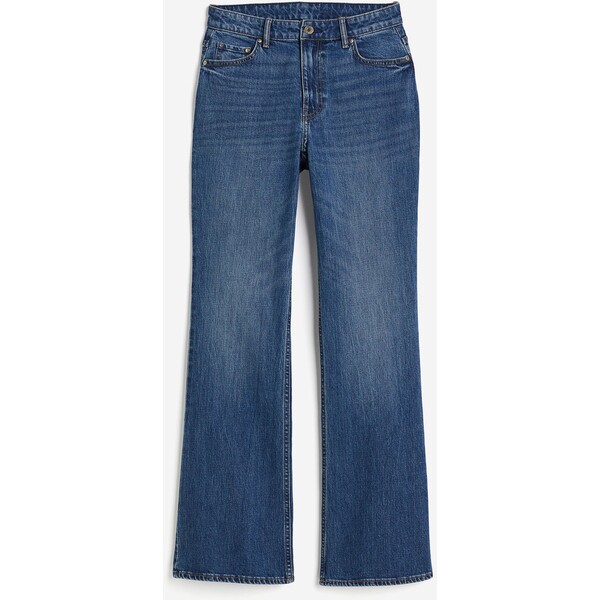 H&M Curvy Fit Bootcut High Jeans - 1213945005 Niebieski denim