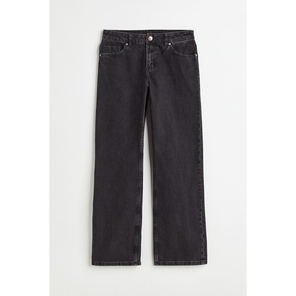 H&M Wide Low Waist Jeans - 1026638002 Ciemnoszary