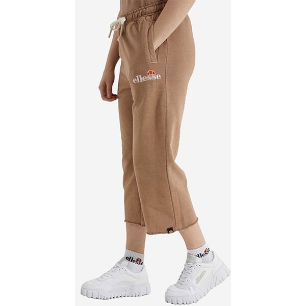 Ellesse spodnie dresowe bawełniane Taran Cropped Jog SGM14012