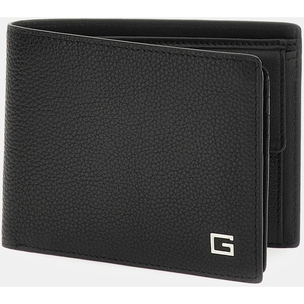 GUESS Skórzany portfel model New Zurigo SMNEZULEA24-BLA