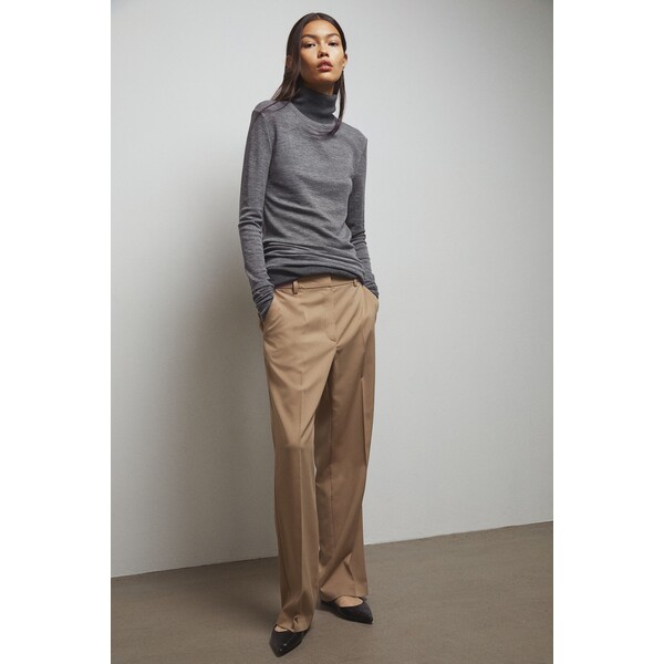 H&M Eleganckie spodnie z diagonalu - 1176514002 Beżowy