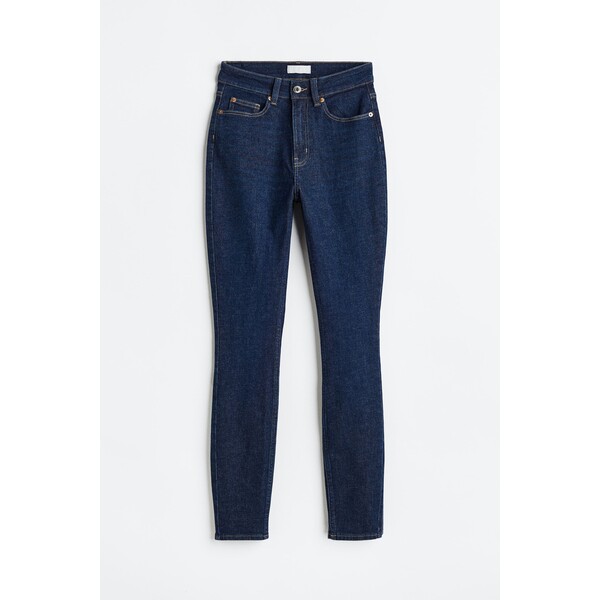 H&M Skinny High Jeans - 1124259014 Ciemnoniebieski denim