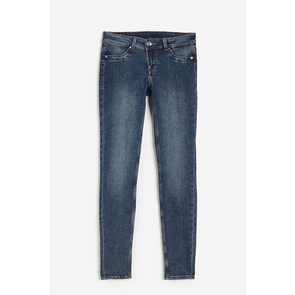 H&M Skinny Low Jeans - 1126324010 Ciemnoniebieski denim