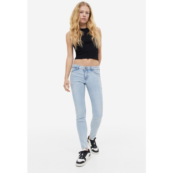 H&M Skinny Low Jeans - 1126324010 Bladoniebieski denim