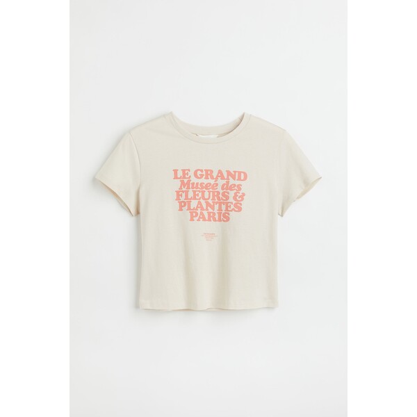 H&M H&M+ T-shirt z nadrukiem - 1083137002 Kremowy/Paris