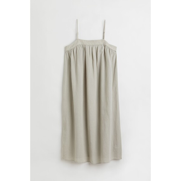 H&M Sukienka z krepy - Kwadratowy dekolt - Bez rękawów - -ONA 1062580002 Jasna szałwiowa zieleń