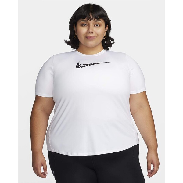 Damska koszulka do biegania z krótkim rękawem Dri-FIT (duże rozmiary) Nike One Swoosh FN2620-100