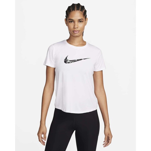 Damska koszulka z krótkim rękawem do biegania Dri-FIT Nike One Swoosh FN2618-100