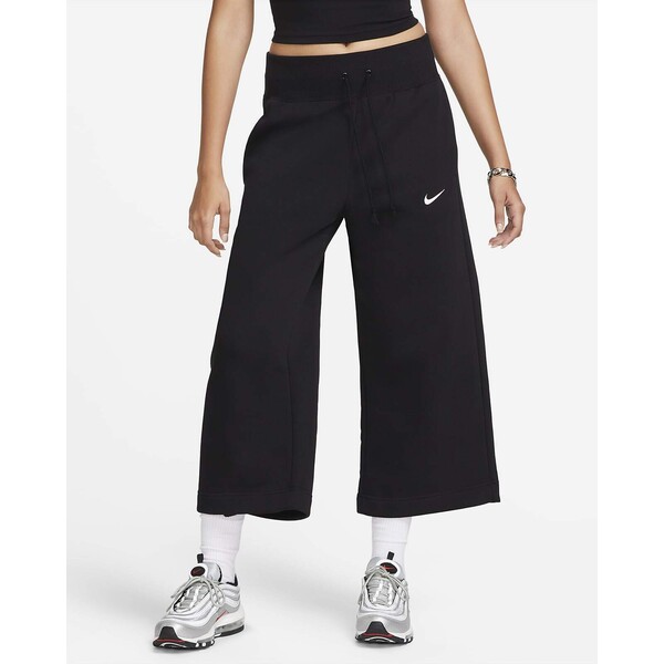 Damskie spodnie dresowe z wysokim stanem o skróconym kroju Nike Sportswear Phoenix Fleece FB8313-010