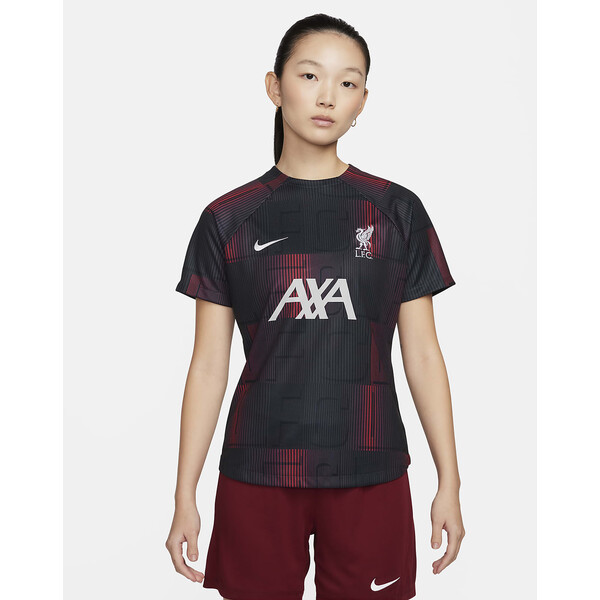 Damska przedmeczowa koszulka piłkarska z krótkim rękawem Nike Dri-FIT Liverpool F.C. Academy Pro FZ4052-688