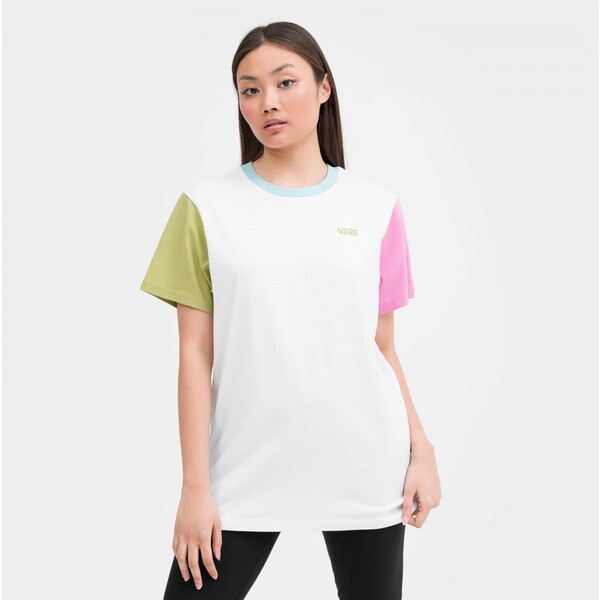 Damski t-shirt basic VANS Left Chest Colorblock E - biały