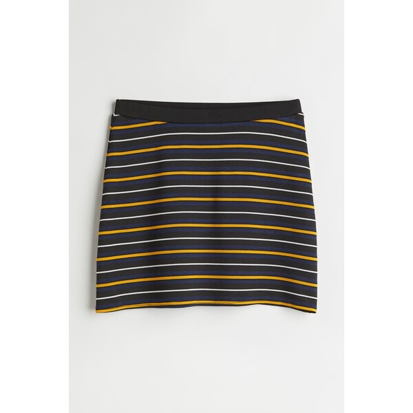 H&M Krótka spódnica - 1031617002 Czarny/Żółte paski