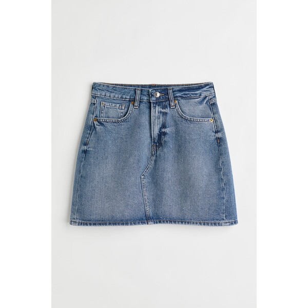 H&M Dżinsowa spódnica mini - 1112015001 Niebieski denim